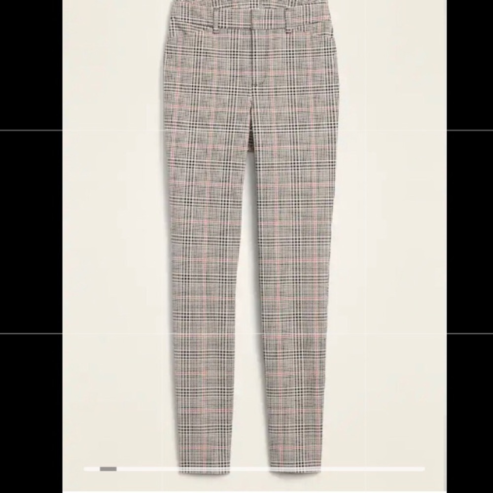 Highwaisted,stretchy plaid pixie dress pants